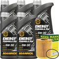 MANN ÖLFILTER + 5L MANNOL ENERGY FORMULA 5W30 PSA MOTORÖL B71 2290 9.55535-S1 S3