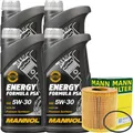 MANN ÖLFILTER + 4L MANNOL ENERGY FORMULA 5W30 PSA MOTORÖL B71 2290 9.55535-S1 S3
