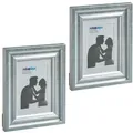Relaxdays Bilderrahmen 13x18 cm 2er Set Silber