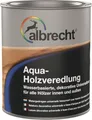 Albrecht Aqua‑Holzveredlung Weiß 750 ml | Wasserbasierte Universallasur | Seidenglänzende Schutz‑ & Dekorlasur | Für Innen & Außen | Blockfest & tropfgehemmt