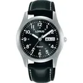 Lorus RXN79DX9 Herren-Armbanduhr, Edelstahl-Gehäuse, Leder-Armband - Silber