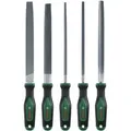 Feilen Set, 5-teilig grün/schwarz, 200mm