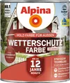 Alpina Wetterschutzfarbe Holzfarbe deckend Schwedenrot 4L