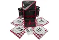 anndora Picknickrucksack Wanderrucksack Rucksack für 4 Personen, wasserfeste Schaumstoffisolation - abnehmbarer Flaschenhalter