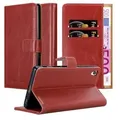 Cadorabo Hülle für Sony Xperia Z5 PREMIUM Schutzhülle in Rot Handyhülle Book Tasche Case Etui Luxury