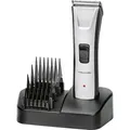 ProfiCare Haar und Bartschneidemaschine, Hair Trimmer, mit Ausdünnfunktion, Edelstahl-Präzisionsscherkopf, Profi Rasierer Herren inkl. 4 Aufsätz... - Schwarz/Silber
