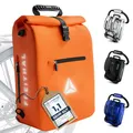 FREITHAL - 3in1 Fahrradtasche Rucksack [25L] Verwendbar als Gepäckträgertasche, Rucksack & Umhängetasche - 100% wasserdichte & Reflektierende Fahrradtasche - Mit 16" Laptopfach - Orange