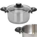 Kochtopf Suppentopf Edelstahl 2700ml Glasdeckel Ø20cm Topf Küche Geschirr Kochen