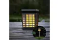 MeLiTec LED Solarleuchte Garten SO46, LED fest integriert, Kombi-Modell Flammeneffekt