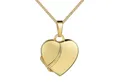 JEVELION Kette mit Anhänger 333 Gold Medaillon zum Öffnen für 2 Bilder Fotos - Made in Germany (Foto Amulett, für Damen und Mädchen), 333 Goldanhänger mit Kette vergoldet - Länge wählbar 36 - 70 cm