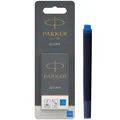 Parker Tintenpatronen für Füller   lange Patronen   auswaschbare blaue QUINK Tin