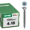 SPAX Universalschraube, 4,0 x 15 mm, 1000 Stück, T-STAR plus, Senkkopf, Vollgewinde, 4CUT, WIROX A3J, 1191010400155