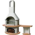 BUSCHBECK Gartengrillkamin, BxHxT: 180 x 203 x 65 cm - grau