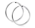 Materia Paar Creolen Damen breit Ø40mm SO-131, aus 925 Sterling Silber