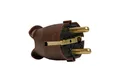Kopp Schuko-Stecker KOPP Schutzkontakt-Stecker 175706004, braun