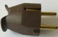 Schukostecker Braun Gerade | Schutzkontaktstecker | Kopp | Ersatzstecker 230V
