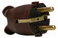 Kopp 175706004 Kunststoff-Schutzkontakt-Stecker, 2 Schutzkontaktsysteme , für Ka