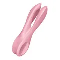 Satisfyer 'Threesome 1', 14 cm, Auflegevibrator, 3 Motoren, Schamlippen- und Klitorisstimulation, Farbe:pink
