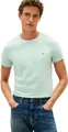 Tommy Hilfiger Herren T-Shirt Kurzarm Stretch Slim Fit Rundhalsausschnitt, Grün (Crushed Mint), XXL