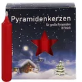 12er Pack Ebersbacher Pyramidenkerzen groß, Rot (Ø x H) 17 x 105 mm 216 Stück