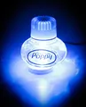 Lufterfrischer Original Poppy, LED-Beleuchtung 5 Volt USB-Stecker, 5 LEDs 7 Farben Farbwechsel, Duft Inhalt 150 ml, für LKW, PKW (Fresie)