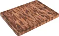 Teak Stirnholz Schneidebrett mit Saftrille, FSC Zertifiziertes Teakholz, Mass...