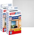 tesa 2x Fliegengitter Comfort Insektenschutz Fenster ohne Bohren grau 1,2x2,4 m