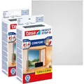 2x Insect Stop Comfort Fliegengitter Für Bodentiefe Fenster - Insektenschutz Selbstklebend - Fliegen Netz Ohne Bohren - Anthrazit (durchsichtig), 120 Cm X 240 Cm - Tesa