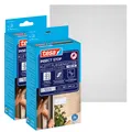 2x tesa Fliegengitter, selbstklebend, Klett Premium Fenster, Weiß, 100×100cm