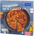 Lurch 85008 FlexiForm Springform mit Glasboden/runde Kuchenbackform (Ø 26 x 6 cm) aus 100% BPA-freiem Platin Silikon, braun