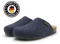 PANTOFFELMANN Bio Filzclog mit Korkfußbett & ABS-Filzsohle Herren Damen Filz Clog Hausschuhe Filzpantoffel marine 42