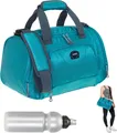 Sporttasche klein Damen Elephant Trainer 42 cm 18 Liter Freizeittasche Schule Fitness Sport Schwimmen Turnen Tasche Gymbag 1242 Petrol + Flasche