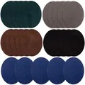 Flicken zum Aufbügeln, 25 Stück, 5 Farben, oval, Veloursleder, Rindsleder, El...