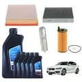 Service-Kit 4 Filtri BOSCH + 6LT BMW Motoröl 5W-30 LL-04 für BMW F20 F21