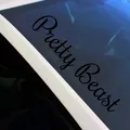 Frontscheibenaufkleber Pretty Beast Schwarz Glanz Sticker Tuning Auto FS132
