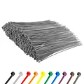 Gocableties Kabelbinder 1000 Stück Silber/Grau, 200 mm x 4,8 mm mit 22,2 kg Zugfestigkeit, UV Beständig Set