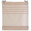Kutti Raffrollo Kessy Biese, mit Hakenaufhängung, ohne Bohren, halbtransparent, Baumwolle, Polyester, Hakenaufhängung beige 60 cm x 140 cm