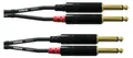 Hochwertiges Klinkenkabel 3 m mit 2 REAN Doppel-Stecker, 6,3 mm mono vergoldet