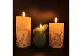 Online-Fuchs LED-Kerze - 3 LED-Kerzen "Frohe Ostern" mit Timer - Frühlings- & Osterdeko (süßes Osterhasen Motiv, realistische Kerzenflamme), inklusive praktischer 6-Stunden Timerfunktion