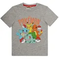 POKÉMON T-Shirt Pokemon T-Shirt Jungen Mädchen Pikachu Poke Shirt mit Pikachu Design grau 152