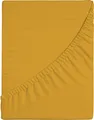 Spannbettlaken BELLANA "bellana premiumstretch", gold, 1 Stk., Jersey-Elasthan, 90-120x200-220 18-35cm