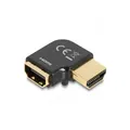 HDMI Adapter Stecker zu Buchse 90° links gewinkelt 8K 60 Hz Metall