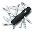 Victorinox Schweizer Taschenmesser Huntsman, 15 Funktionen, Swiss Made, Outdoor Multitool Inkl. Schere, Holzsäge, Schwarz