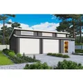 Lasita Garage Hawaii Set mit Sektionaltoren 780 cm x 520 cm Carbongrau