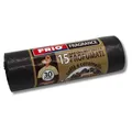 FRIO Müllbeutel 30L, Kaffee & Karamell Duft, Rot, 52 x 58 cm, 15 Stück – Parfümiert, Extra Stark, Reißfest, Mit Zugband, Premium Abfallsäcke