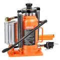 VEVOR pneumatischer Flaschenwagenhebr Wagenheber 20 t Kapazität 260–495 mm Hubbereich, lufthydraulischer/manueller Stempelwagenheber Wagenheber mit Pumpe für SUV Pickup LKW Wohnmobil Autoreparatur
