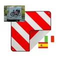 Warntafel Warnschild Spanien und Italien 2 in1 rotweiß Alu Warnschild 50x50cm