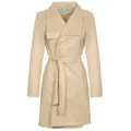 malito more than fashion Langmantel malito Damen Trenchcoat, schicker Wintermantel, klassische Jacke, langer Trenchcoat Longjacke Übergangszeit beige|braun XXL