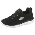Skechers Summits Slip-On Sneaker Slipper, Freizeitschuh, Komfortschuh mit Memory Foam schwarz 39 EU