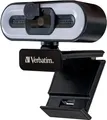 Verbatim Webcam mit Mikrofon und Beleuchtung, externe Kamera für Computer oder L